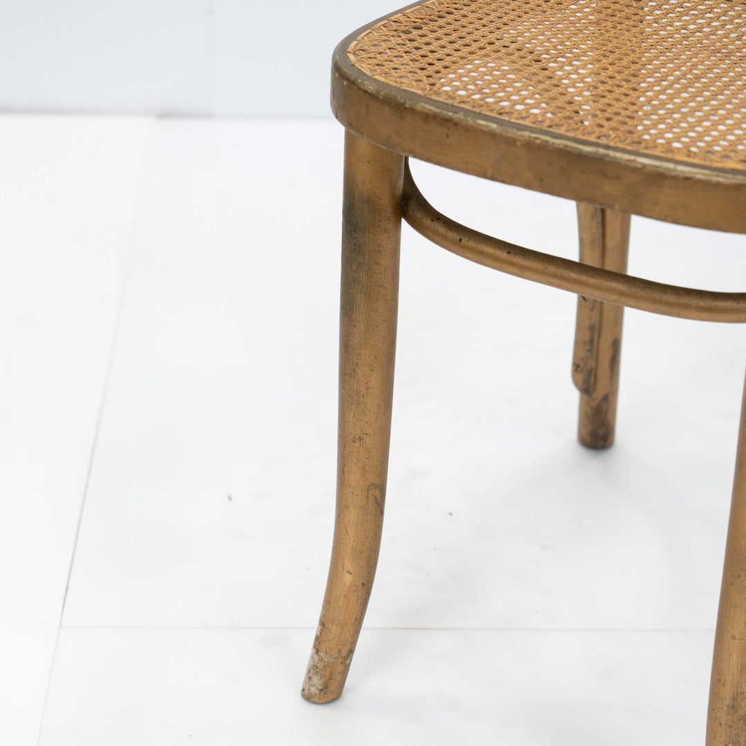 ゴールドの色味とラタンシートが上品 ユーバック ベントウッドチェア /26A-15