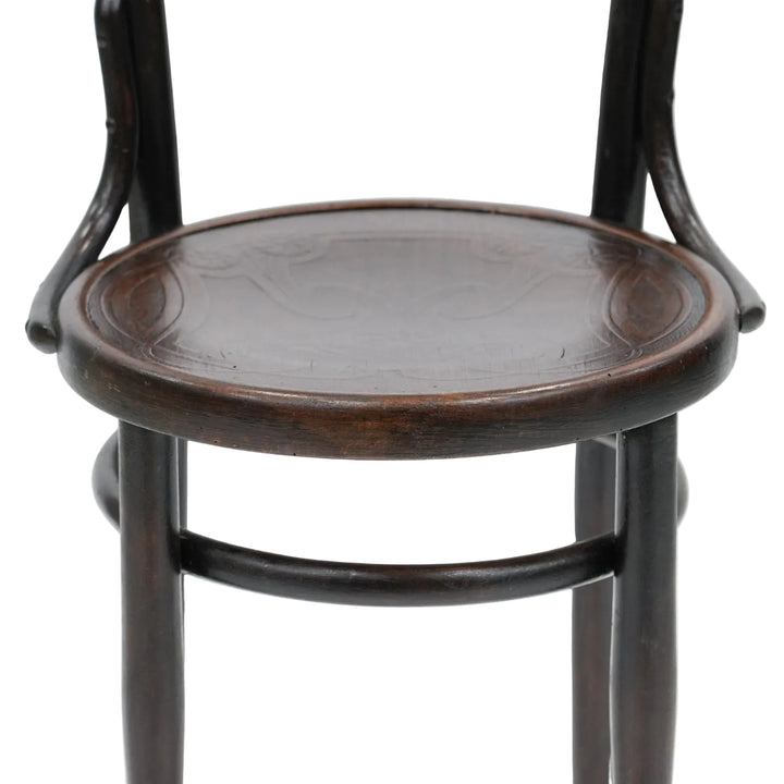 【MAZOWIA マゾヴィア】上品なフラワーモチーフ パネルバック ベントウッドチェア /26A-9