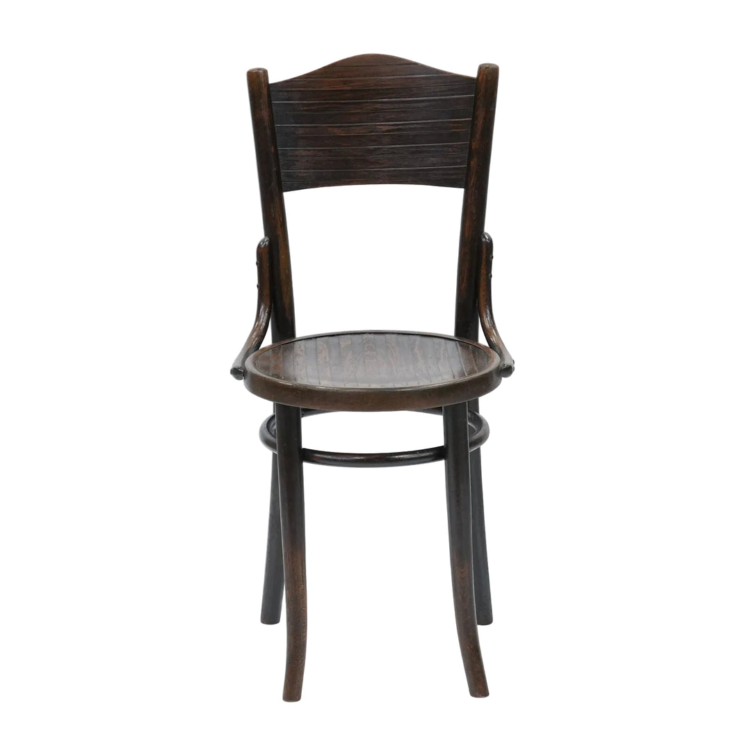 【FISCHEL フィッシェル】すっきりとしたストライプ模様が美しい パネルバック ベントウッドチェア /26A-10