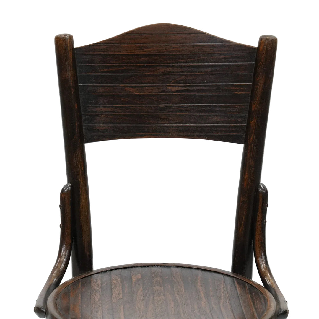 【FISCHEL フィッシェル】すっきりとしたストライプ模様が美しい パネルバック ベントウッドチェア /26A-10