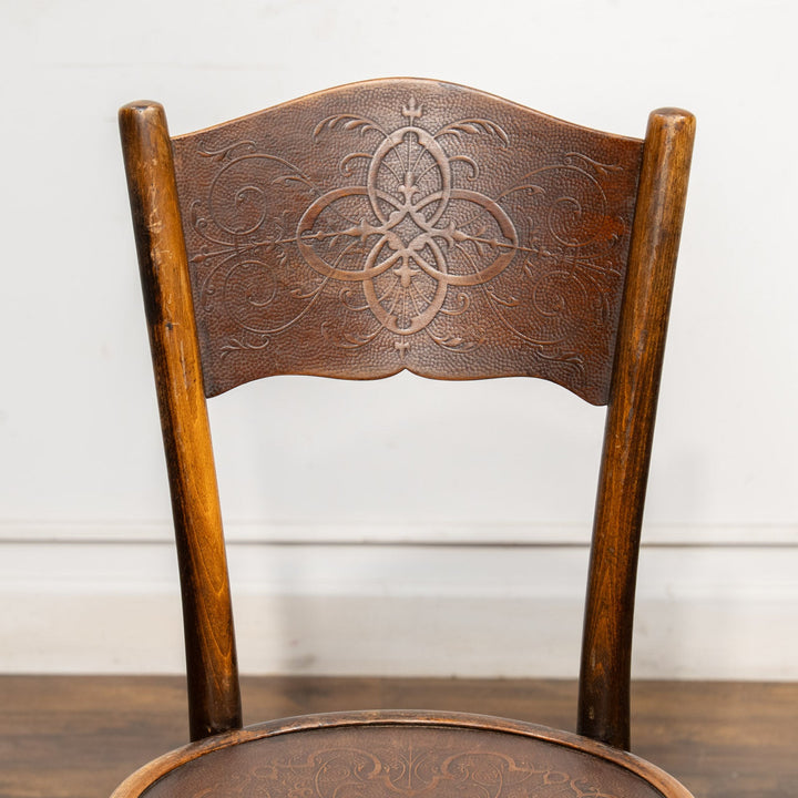 【THONET トーネット】フラワーモチーフ パネルバック ベントウッドチェア /26A-11