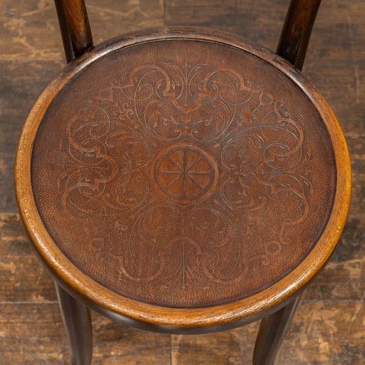 【THONET トーネット】フラワーモチーフ パネルバック ベントウッドチェア /26A-11