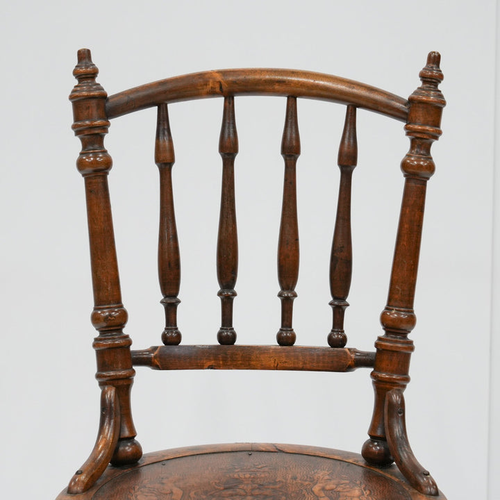 トラディショナルなデザインが印象的 ビーチ スピンドルバックチェア /26A-B1