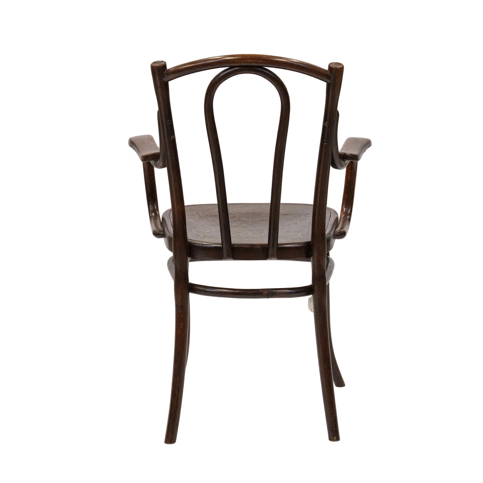美品　ダイニングチェア　ラタンチェア　アームチェア　ベントウッドチェア　B THONET トーネット】ユーバックの背もたれが優しく支える ビーチ