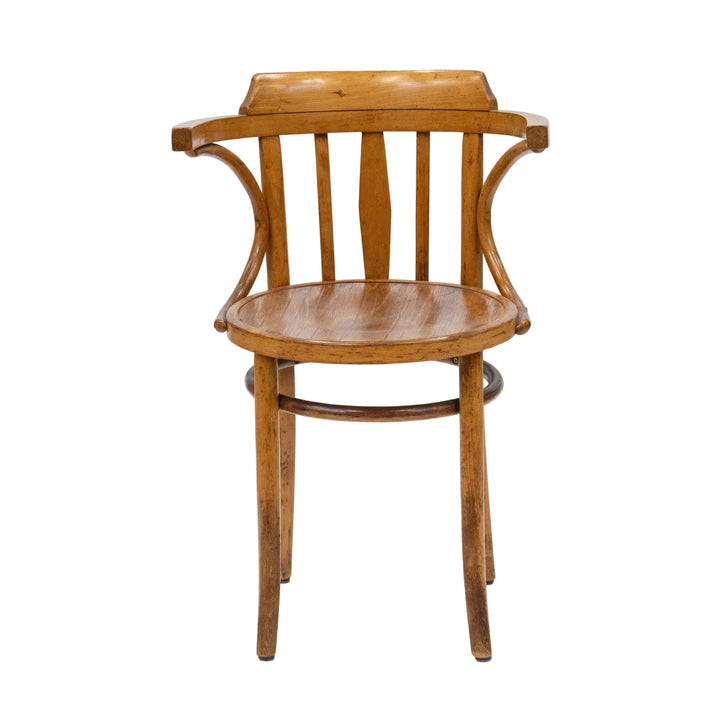 包み込むような背もたれとアームが一体化した ビーチ ベントウッド アームチェア /26A-B8