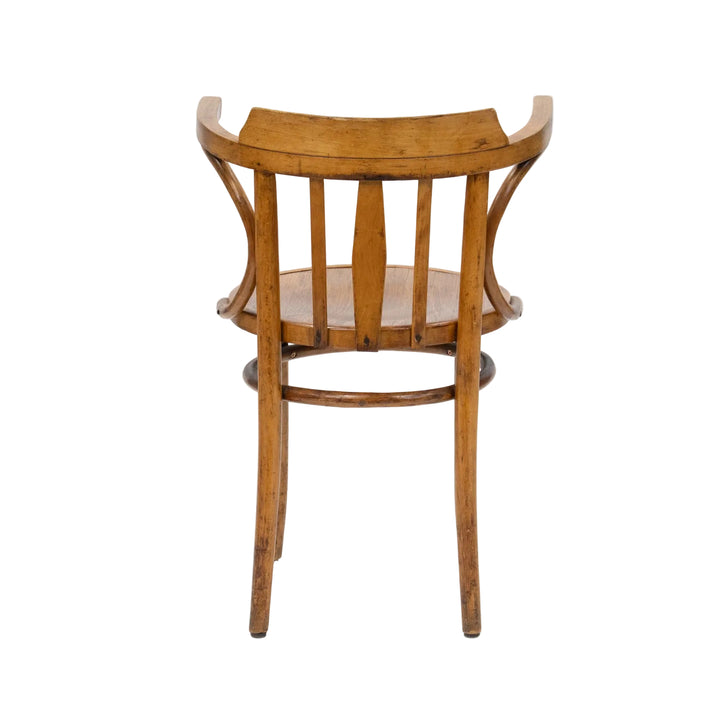 包み込むような背もたれとアームが一体化した ビーチ ベントウッド アームチェア /26A-B8