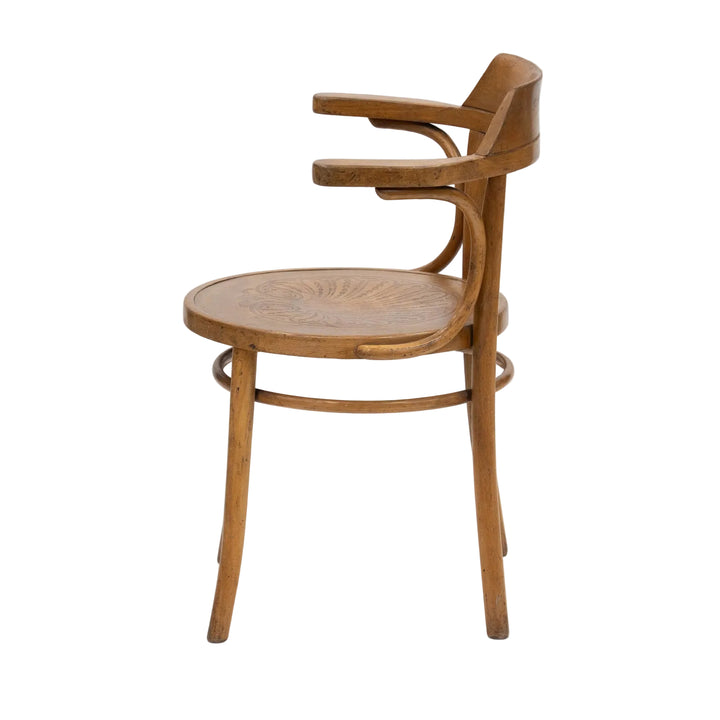 包み込むような背もたれとアームが一体化した ビーチ ベントウッド アームチェア /26A-B18