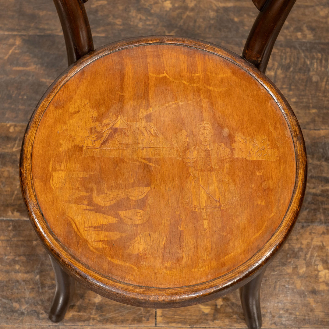 【THONET トーネット】小さくても大人用と変わらず丁寧な造り ダブルループ チャイルドサイズ ベントウッドチェア /26A-1