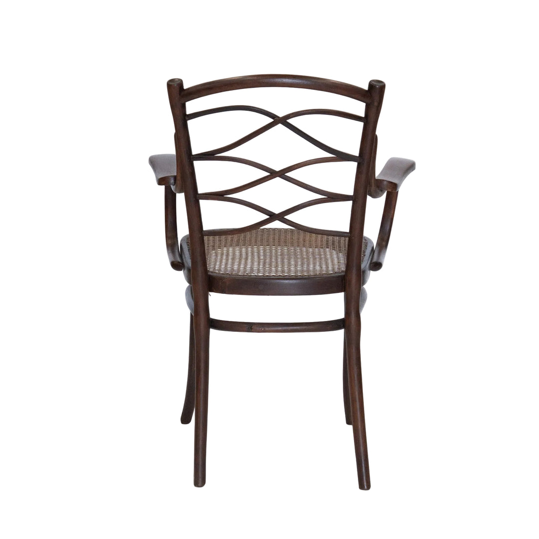 【THONET トーネット】 しなやかなに交差する美しいデザイン ラティスバック ベントウッドアームチェア /26A-1