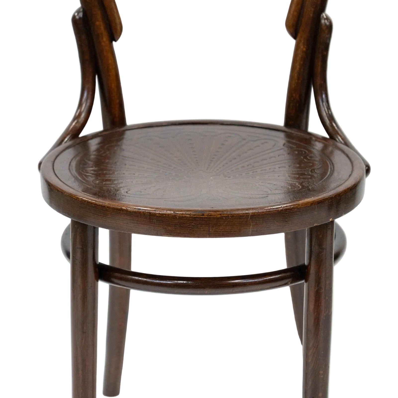 【アンティーク】ベントウッドチェア ムンダス トーネット THONET トーネット】背もたれの曲線や座面の彫りも美しい ダブルループ