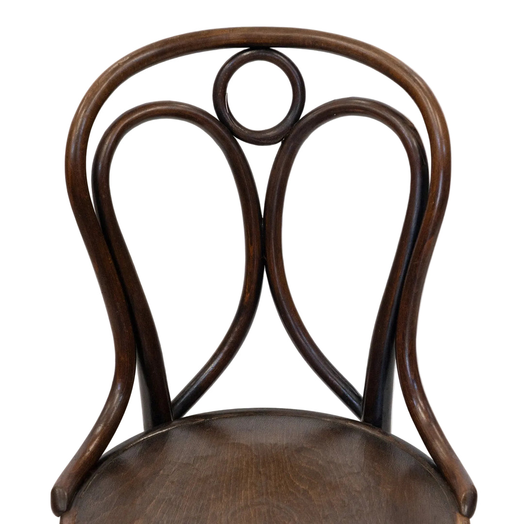 【THONET トーネット】背もたれが天使の羽と輪を模したデザイン 希少なエンジェルバック ベントウッドチェア /26A