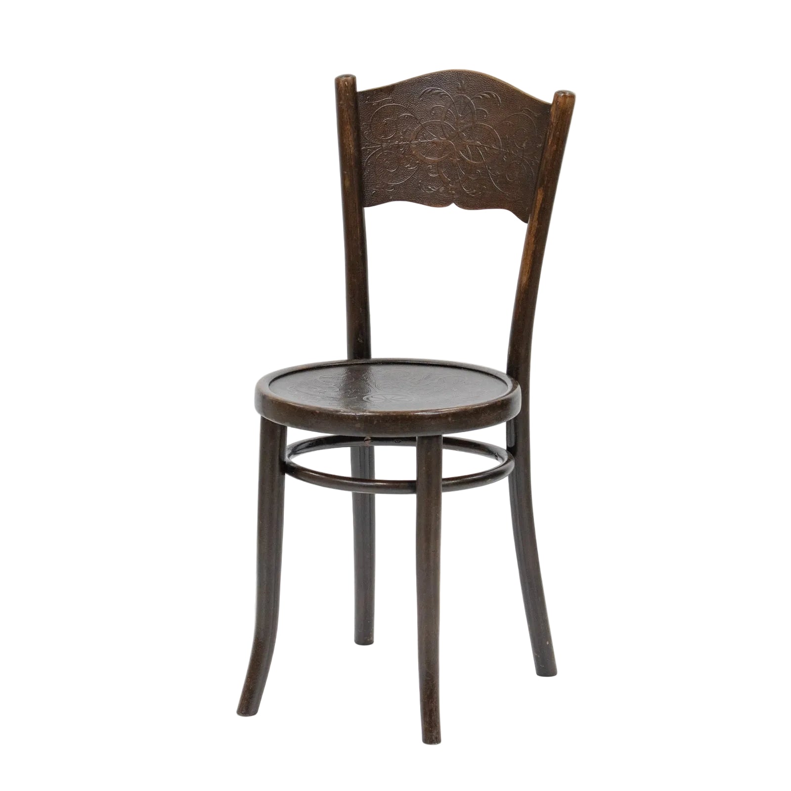 THONET トーネット】フラワーモチーフ パネルバック ベントウッド