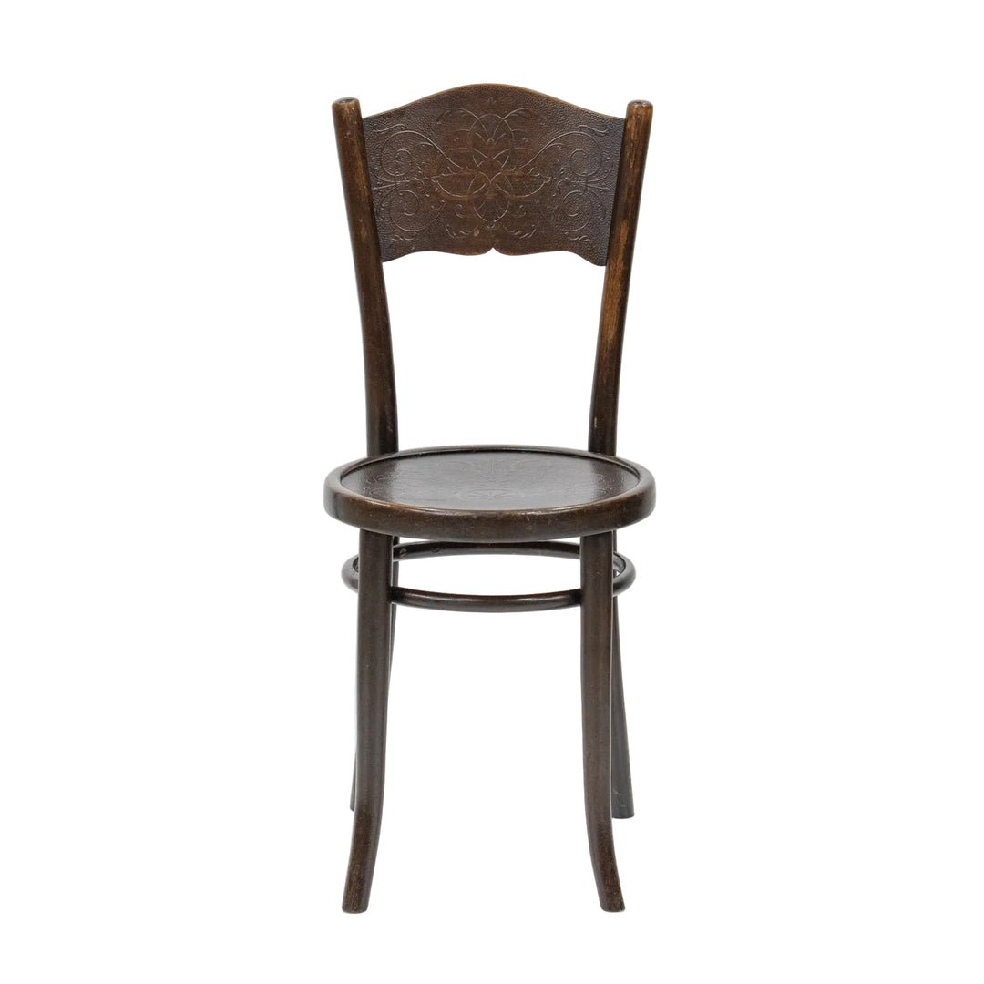 【THONET トーネット】フラワーモチーフ パネルバック ベントウッドチェア /26A-3