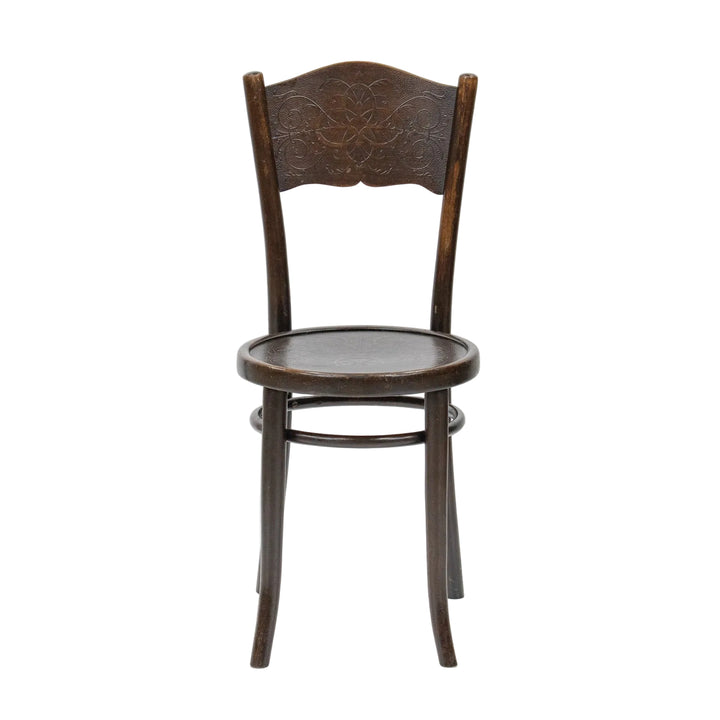 【THONET トーネット】フラワーモチーフ パネルバック ベントウッドチェア /26A-3