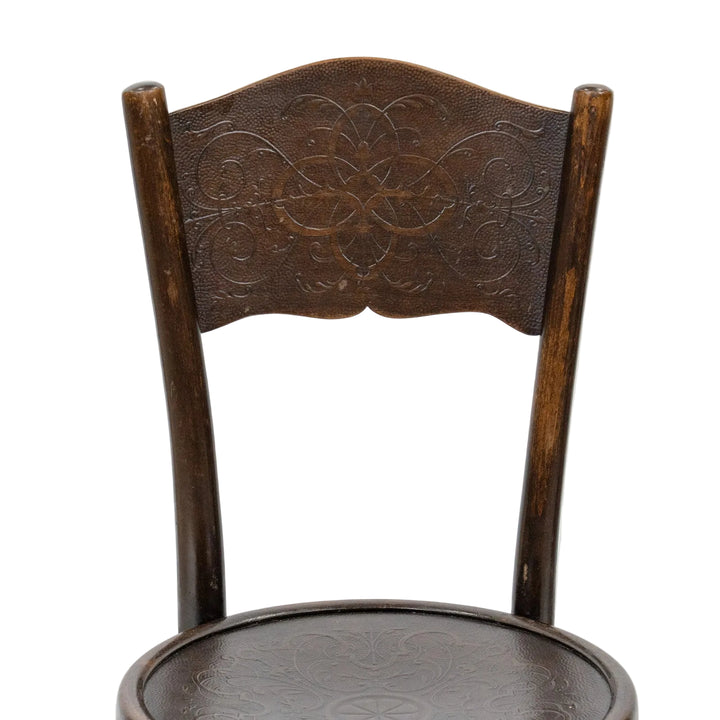 【THONET トーネット】フラワーモチーフ パネルバック ベントウッドチェア /26A-3