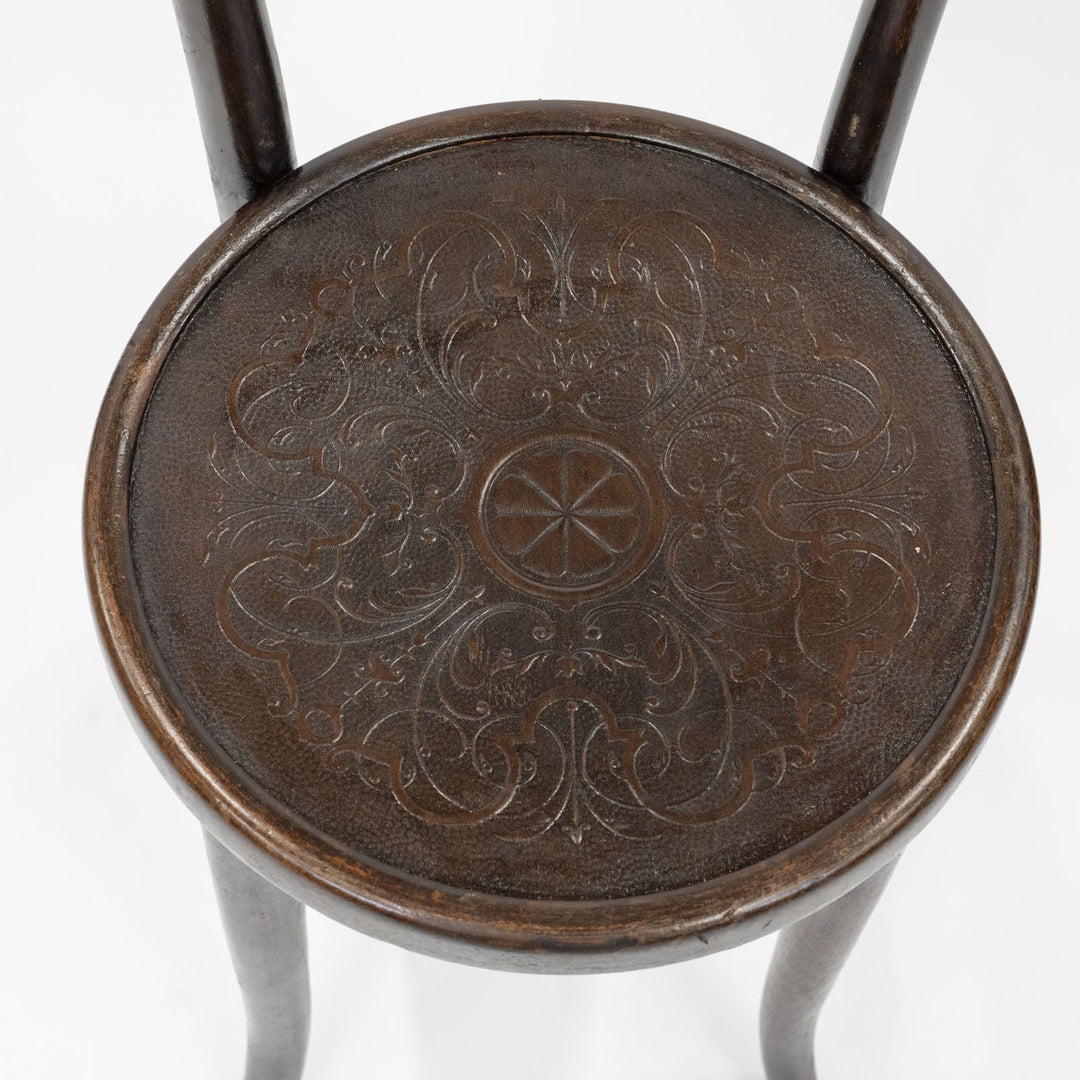 【THONET トーネット】フラワーモチーフ パネルバック ベントウッドチェア /26A-3