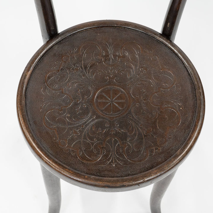 【THONET トーネット】フラワーモチーフ パネルバック ベントウッドチェア /26A-3