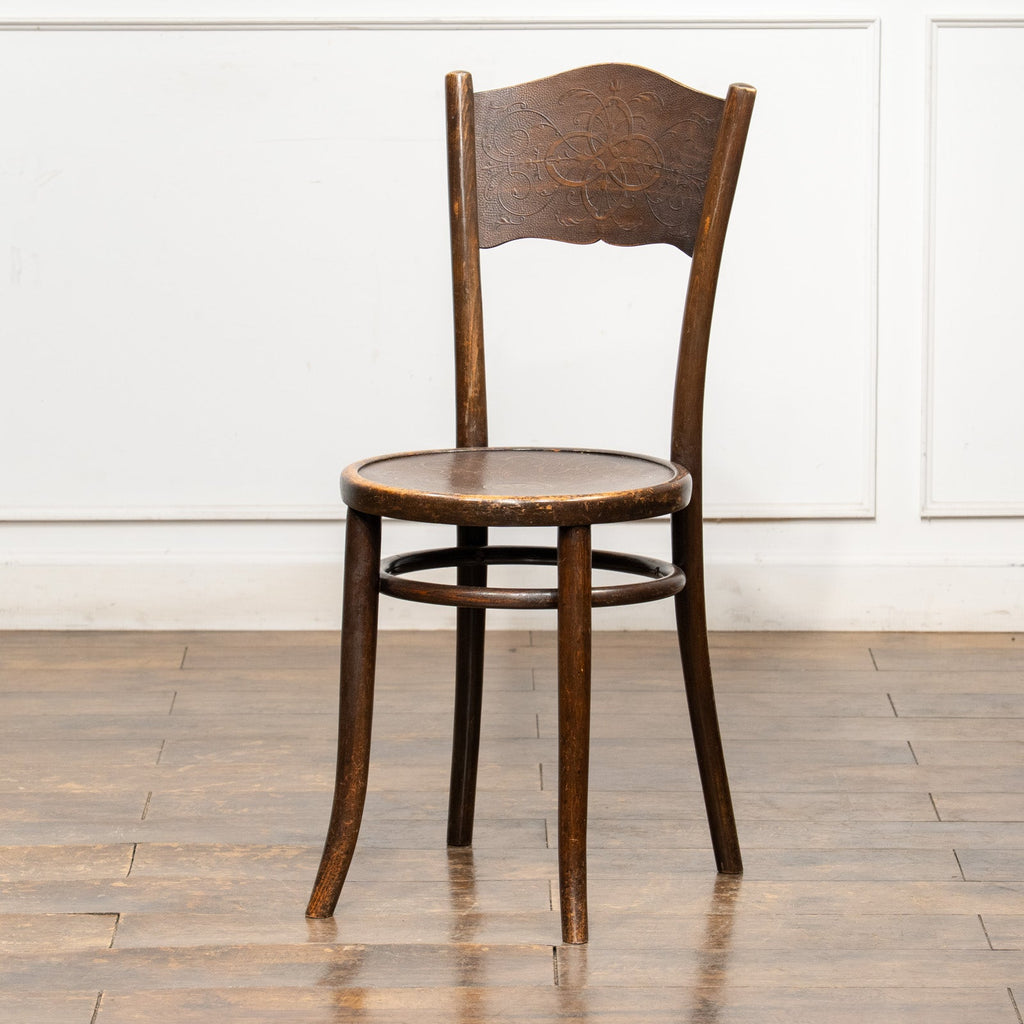 THONET トーネット】フラワーモチーフ パネルバック ベントウッド