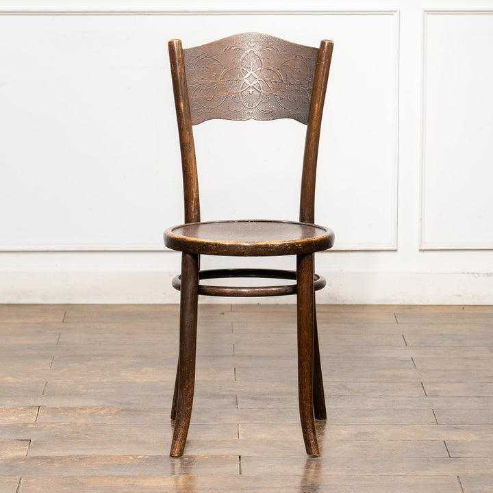 【THONET トーネット】フラワーモチーフ パネルバック ベントウッドチェア /26A-5