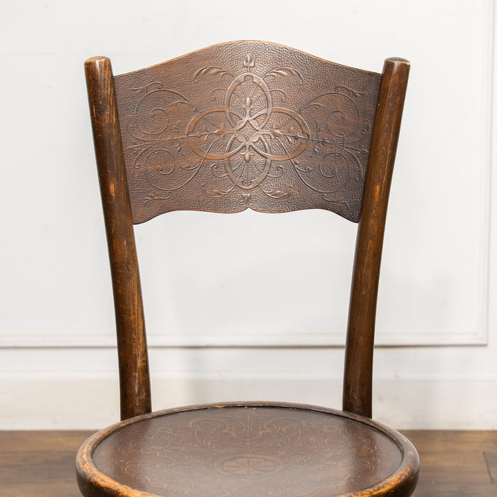【THONET トーネット】フラワーモチーフ パネルバック ベントウッドチェア /26A-5