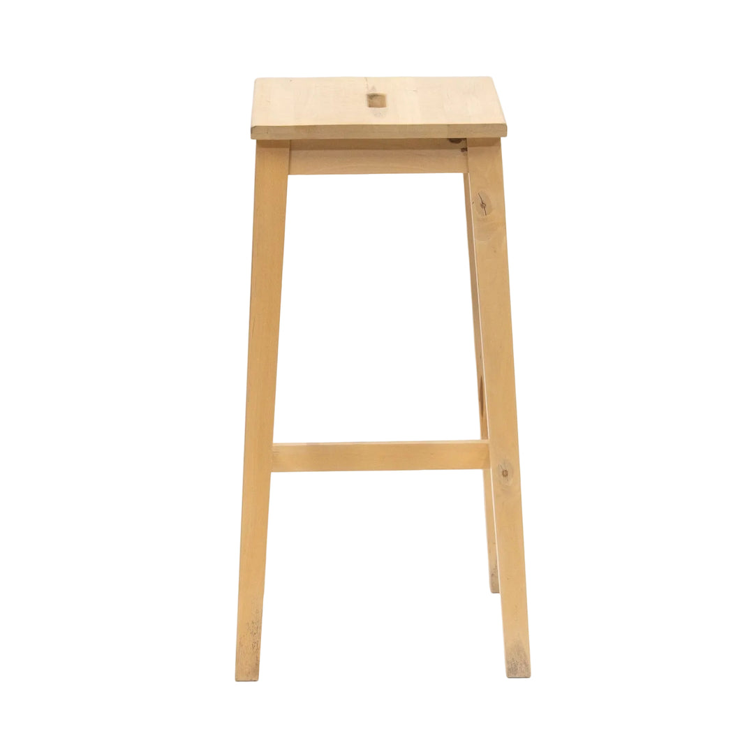 直線的でシンプルなフォルム ビーチ ハイタイプ パブスツール /26A-2