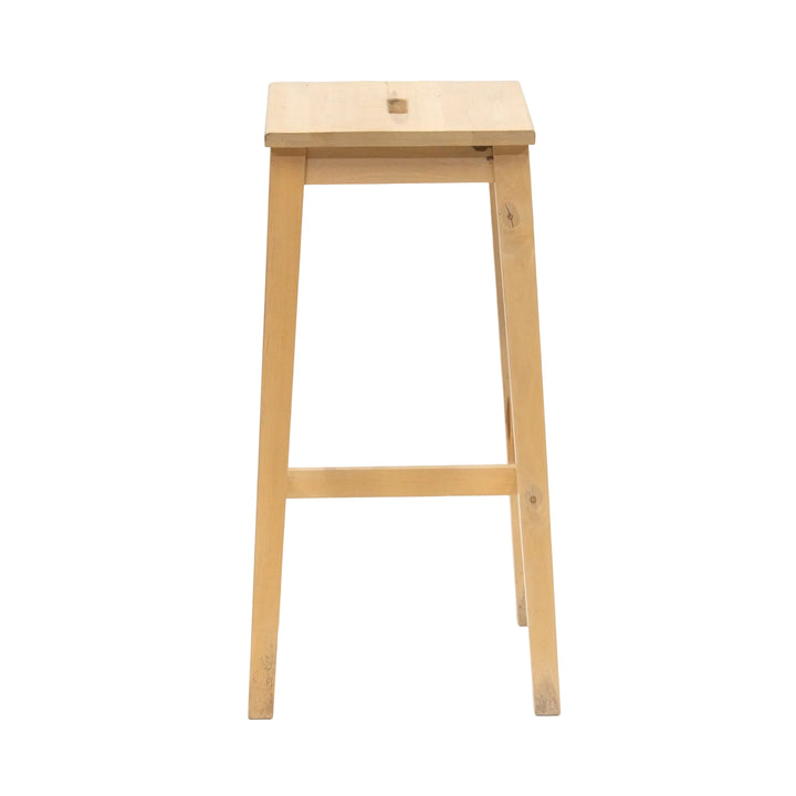 直線的でシンプルなフォルム ビーチ ハイタイプ パブスツール /26A-2