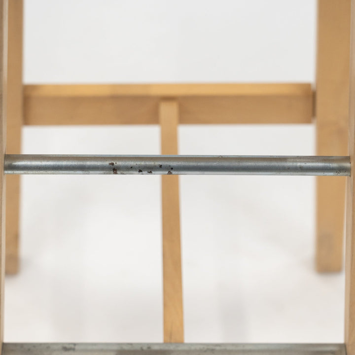 直線的でシンプルなフォルム ビーチ ハイタイプ パブスツール /26A-2