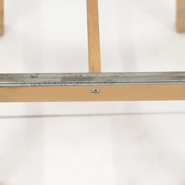 直線的でシンプルなフォルム ビーチ ハイタイプ パブスツール /26A-2