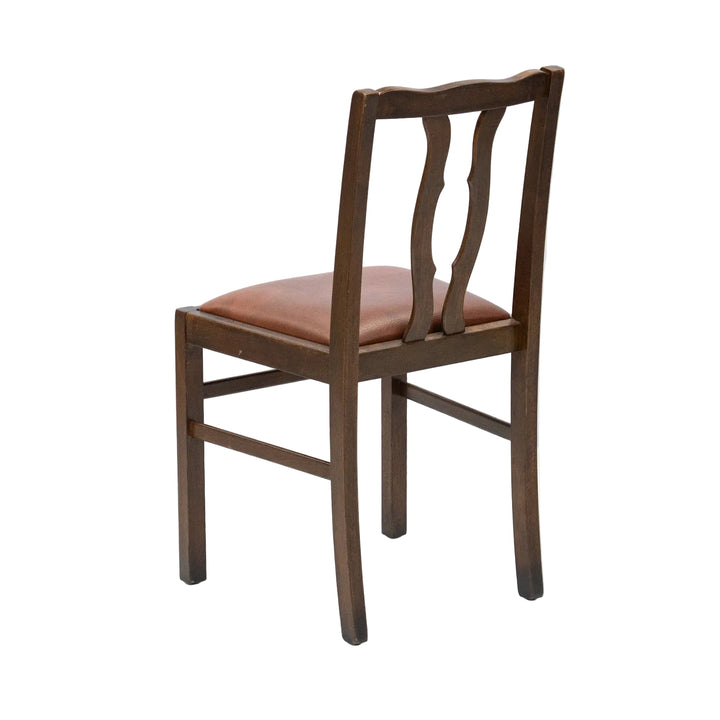 曲線美な背もたれと直線脚のコントラストが目を惹く ビーチ ダイニングチェア /26A-14