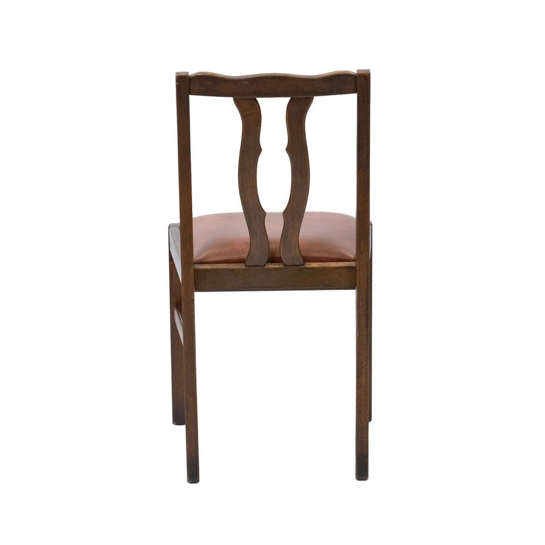 曲線美な背もたれと直線脚のコントラストが目を惹く ビーチ ダイニングチェア /26A-14