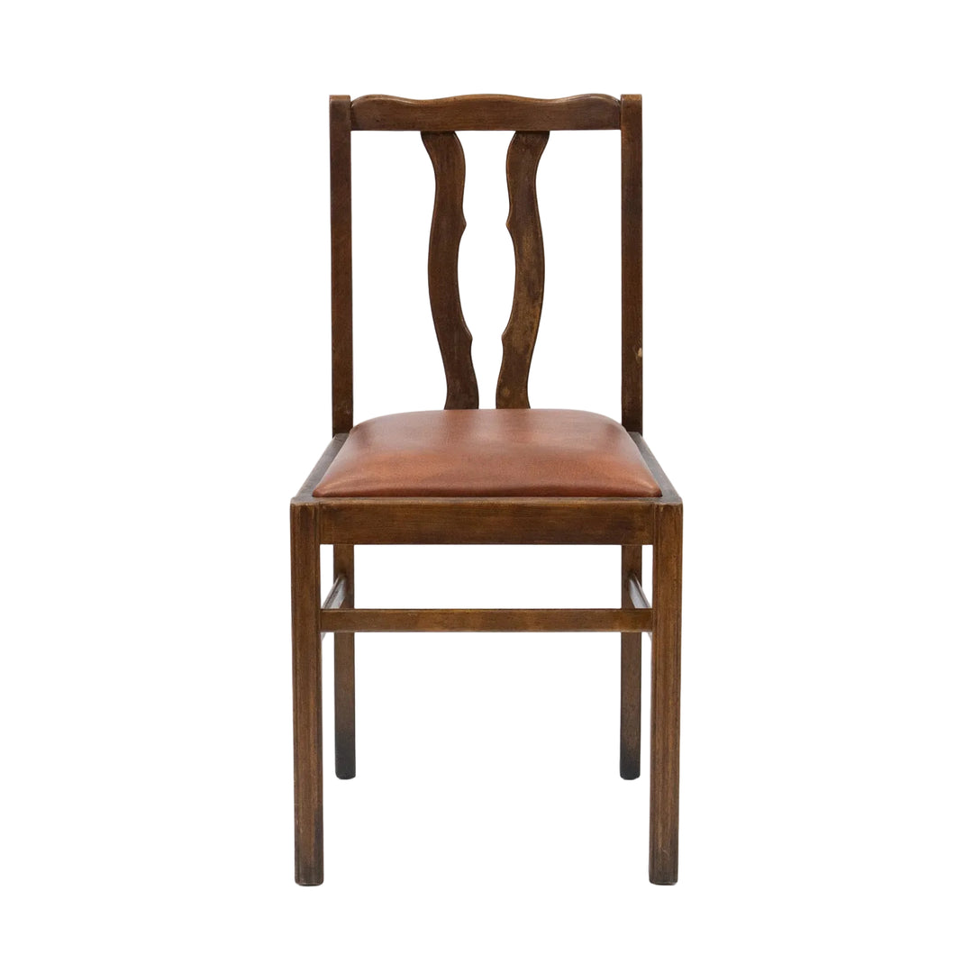 曲線美な背もたれと直線脚のコントラストが目を惹く ビーチ ダイニングチェア /26A-15