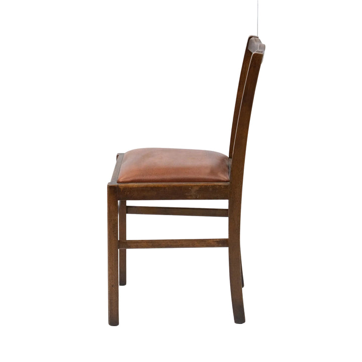 曲線美な背もたれと直線脚のコントラストが目を惹く ビーチ ダイニングチェア /26A-15