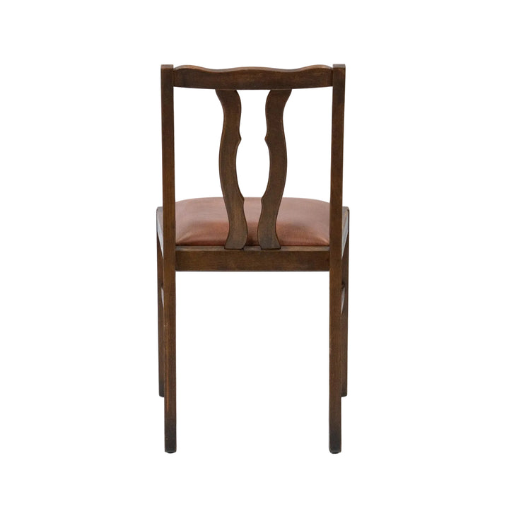 曲線美な背もたれと直線脚のコントラストが目を惹く ビーチ ダイニングチェア /26A-15