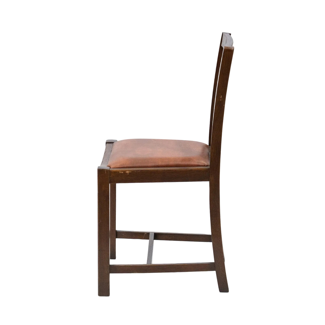 幅広の直線的なスプラットなどシンプルで端正なデザイン オーク ダイニングチェア /26A-5