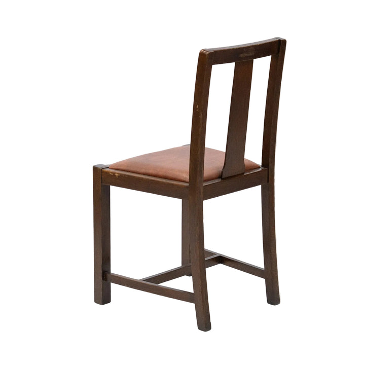 幅広の直線的なスプラットなどシンプルで端正なデザイン オーク ダイニングチェア /26A-5