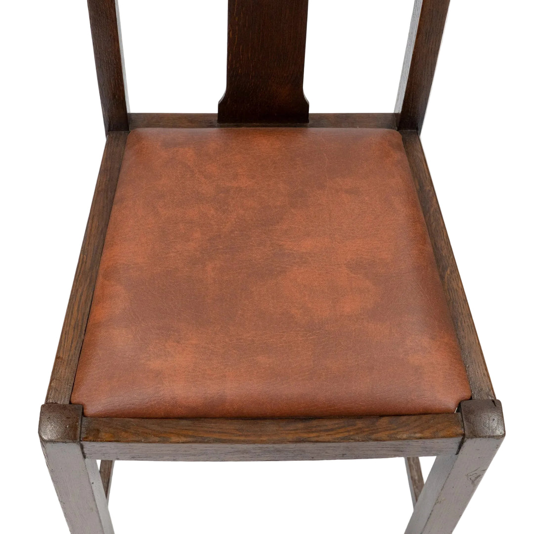 幅広の直線的なスプラットなどシンプルで端正なデザイン オーク ダイニングチェア /26A-5