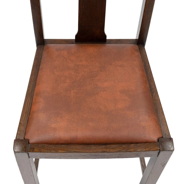 幅広の直線的なスプラットなどシンプルで端正なデザイン オーク ダイニングチェア /26A-5