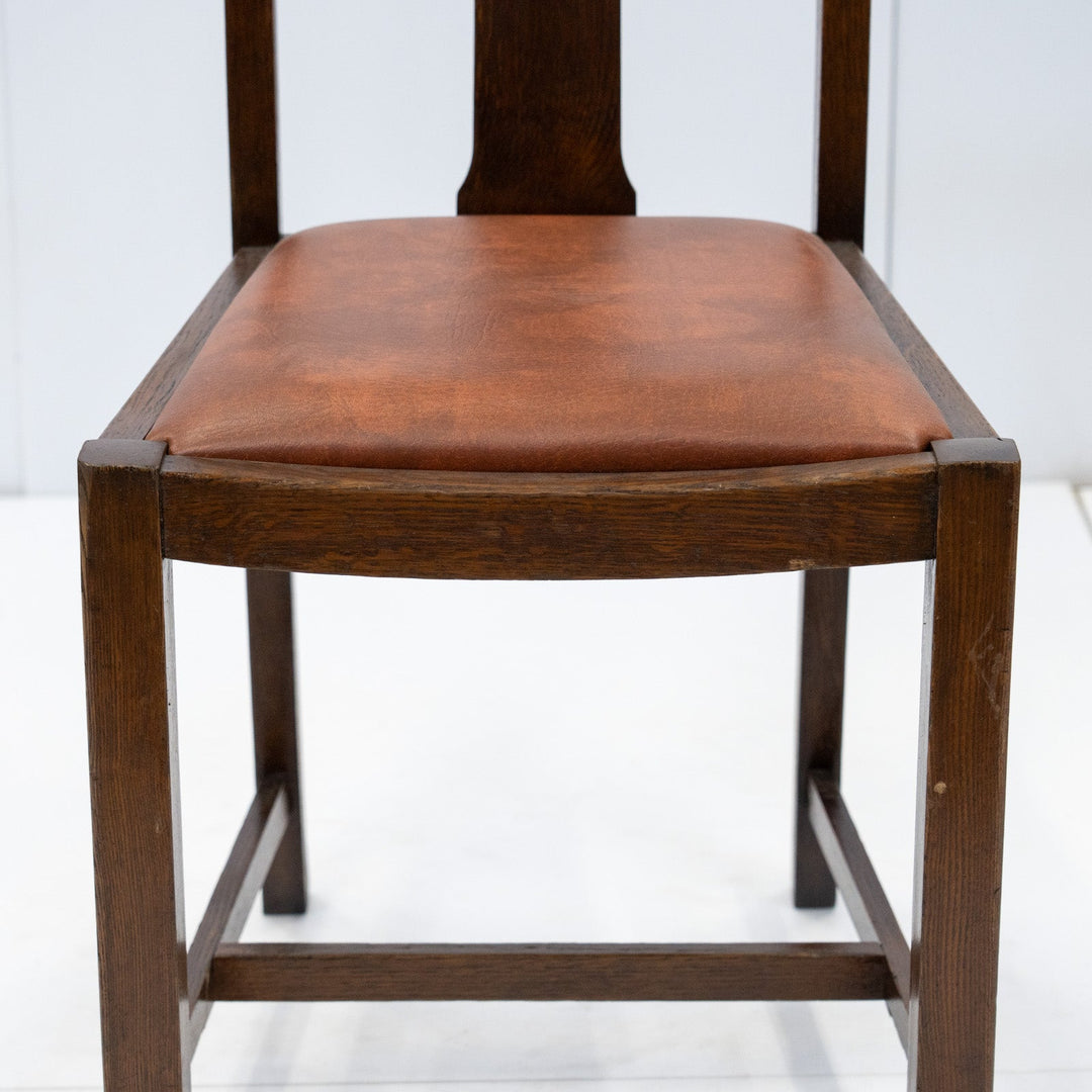 幅広の直線的なスプラットなどシンプルで端正なデザイン オーク ダイニングチェア /26A-5