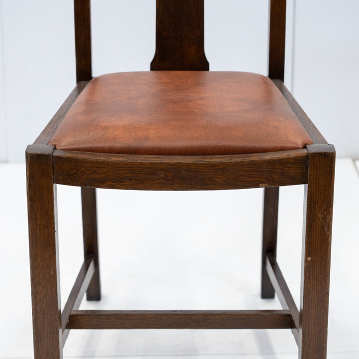 幅広の直線的なスプラットなどシンプルで端正なデザイン オーク ダイニングチェア /26A-5