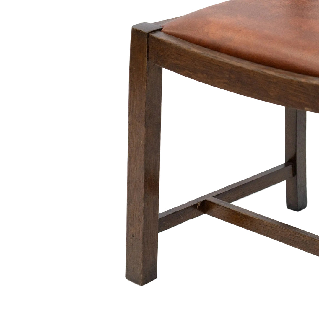 幅広の直線的なスプラットなどシンプルで端正なデザイン オーク ダイニングチェア /26A-5