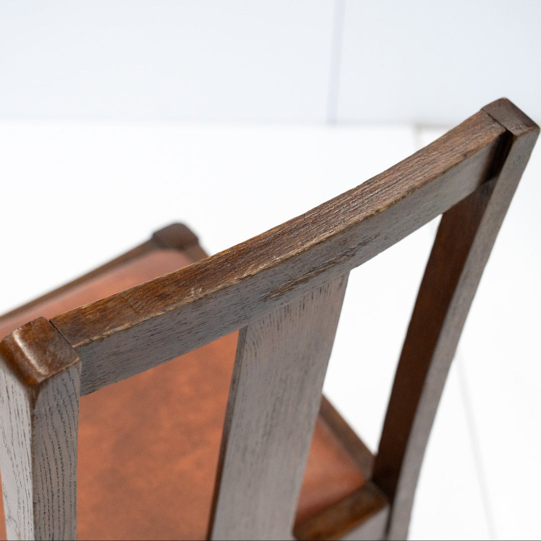 幅広の直線的なスプラットなどシンプルで端正なデザイン オーク ダイニングチェア /26A-5