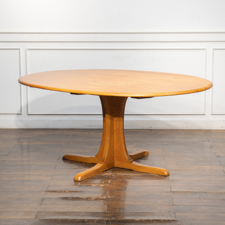 英国【ERCOL アーコール】支柱と台座でしっかりとした造り ペデスタルテーブル No.883 ウィンザー /26A-B1