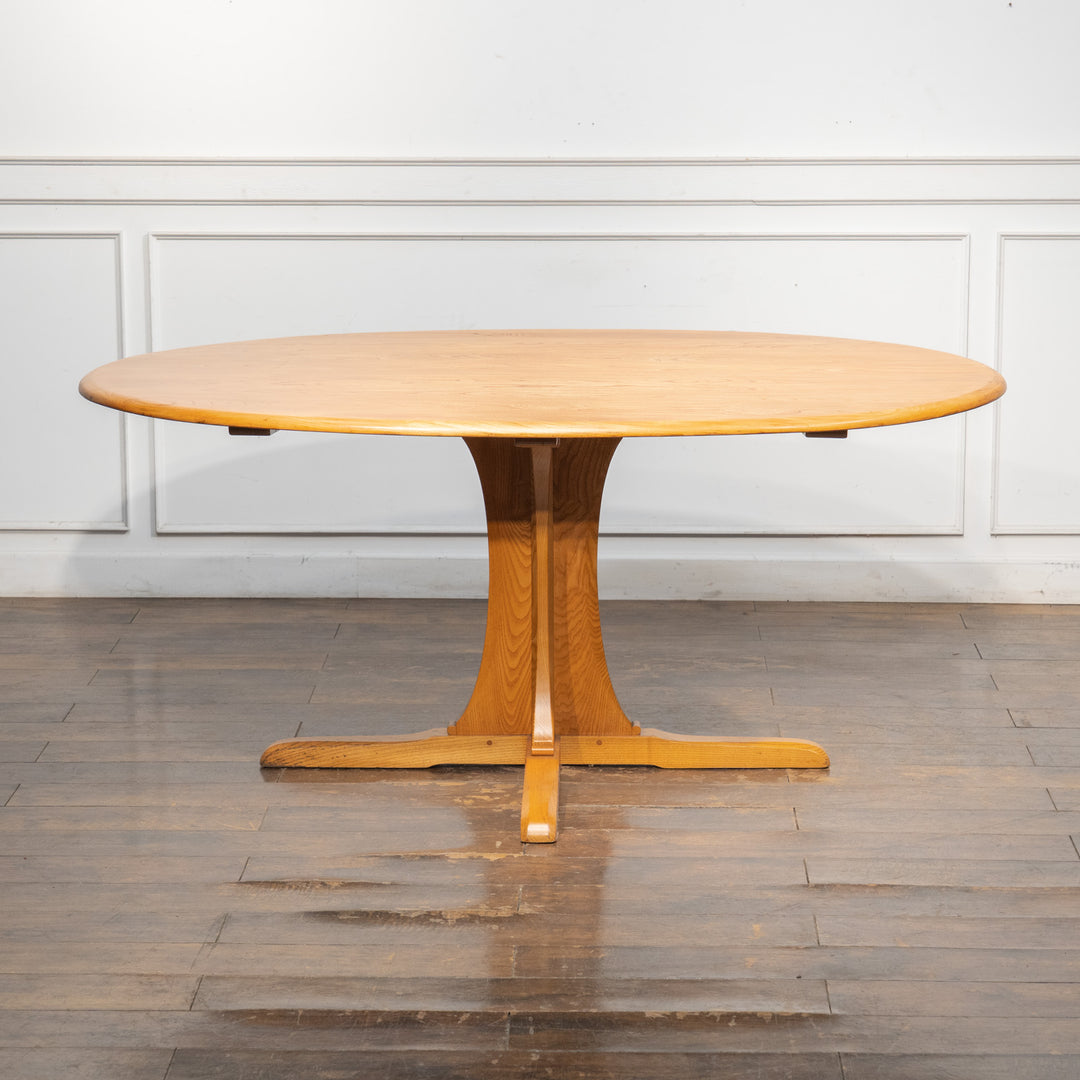 英国【ERCOL アーコール】支柱と台座でしっかりとした造り ペデスタルテーブル No.883 ウィンザー /26A-B1