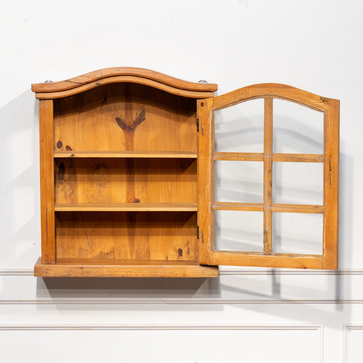 Pine glass cabinet