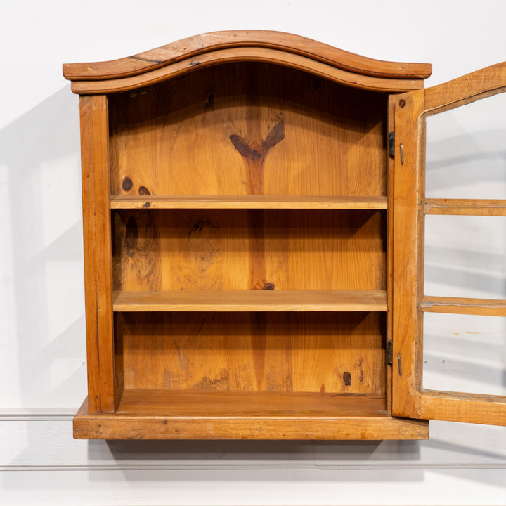 Pine glass cabinet