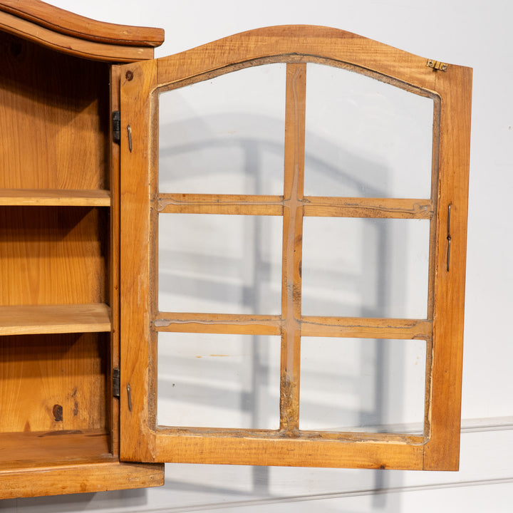 Pine glass cabinet