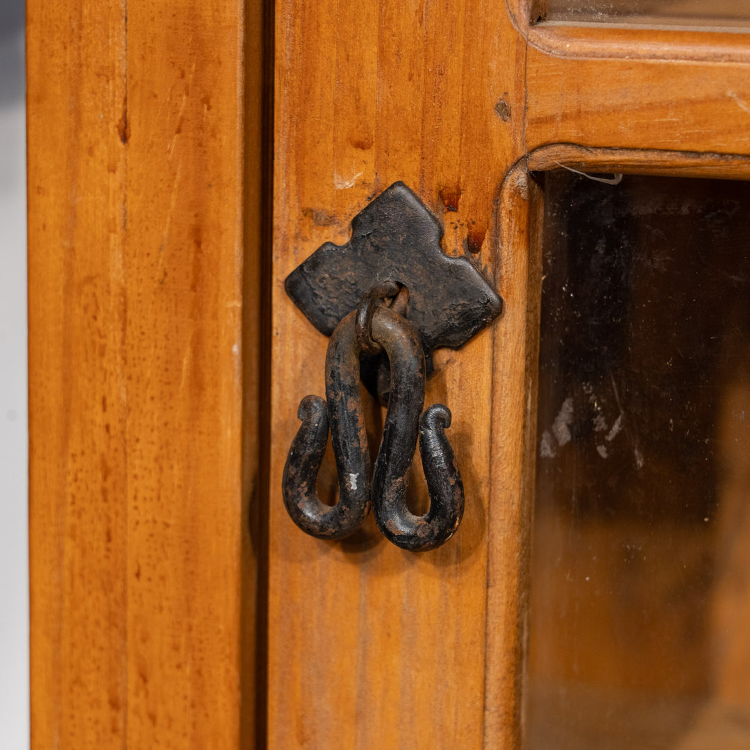 Pine glass cabinet