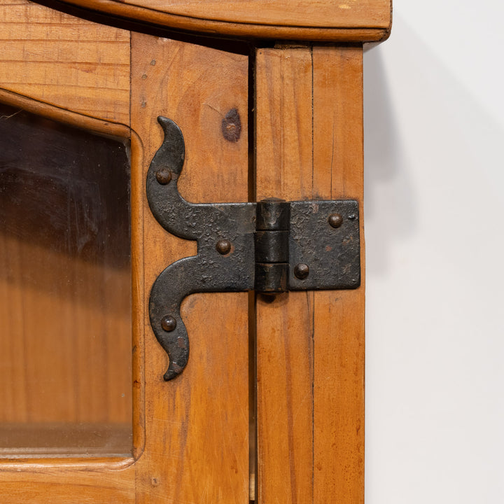 Pine glass cabinet