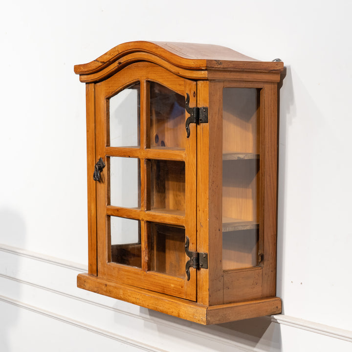 Pine glass cabinet