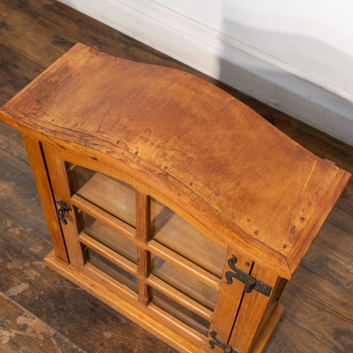 Pine glass cabinet